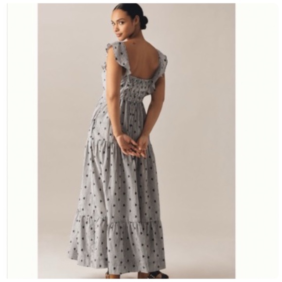 NWT Anthropologie Pilcro Flutter-Sleeve Tiered Midi Dress, S - Picture 7 of 16